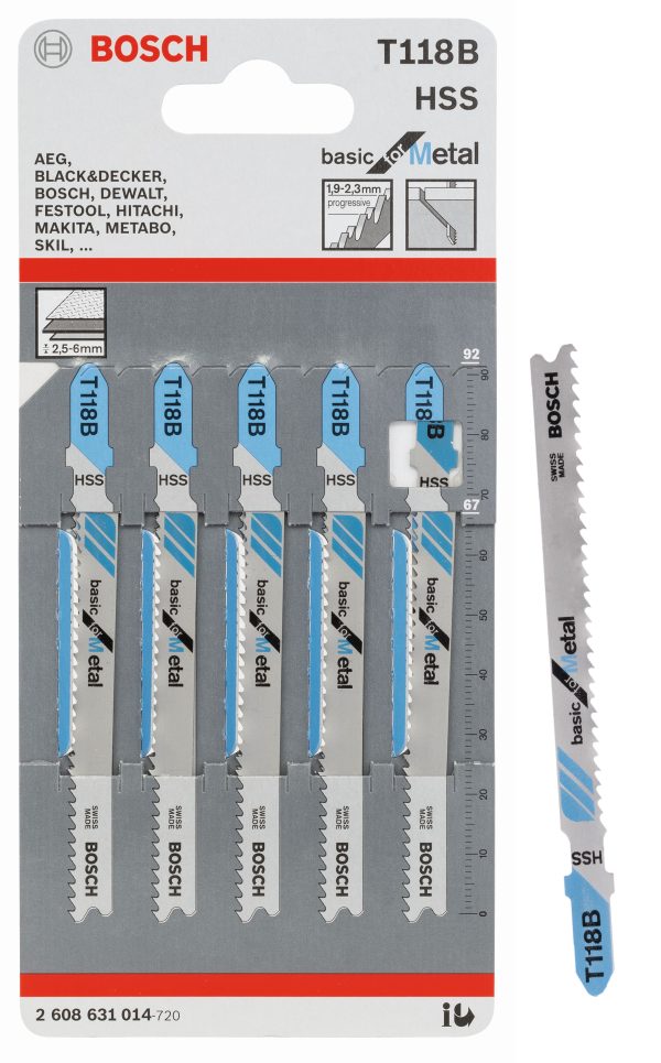 Bosch T118B JigSaw Blades (5pcs) – Essex Fixings & Abrasives
