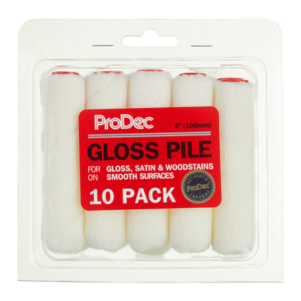ProDec 10pk Gloss Pile Short Pile 4" Mini Rollers