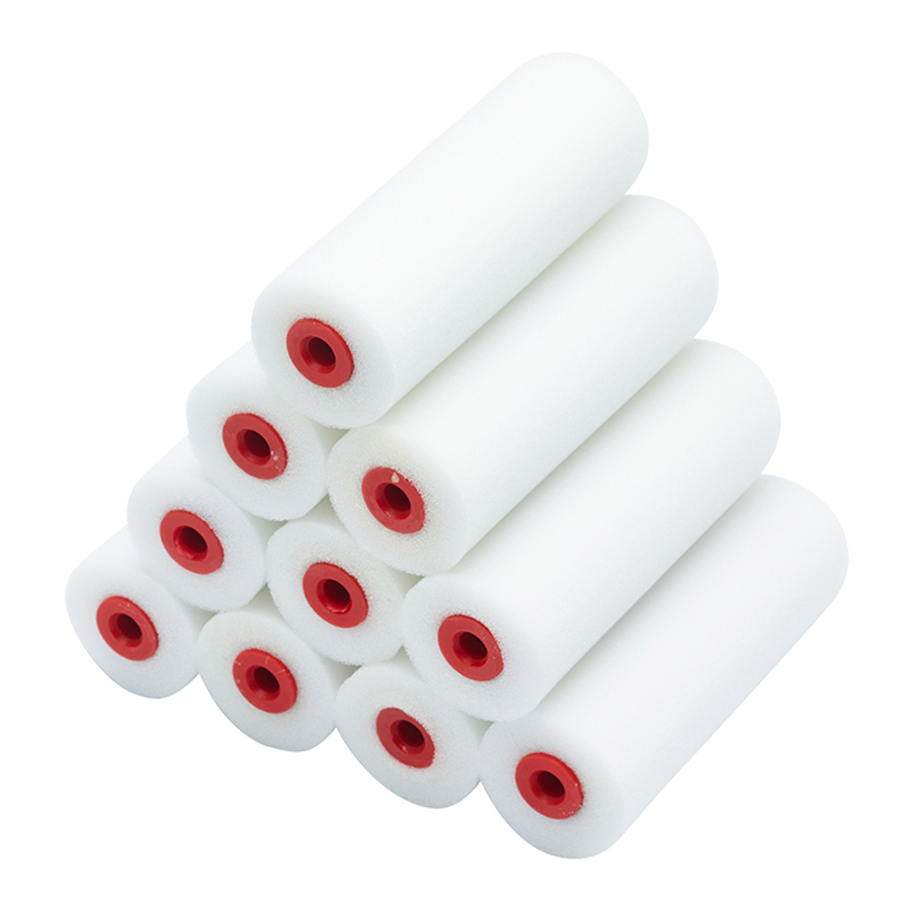ProDec 4" Inch 100mm 10pk High Density Foam Mini Paint Roller Refills For Gloss - Image 2