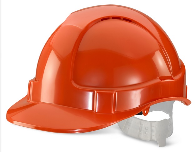 Orange vented hard hat