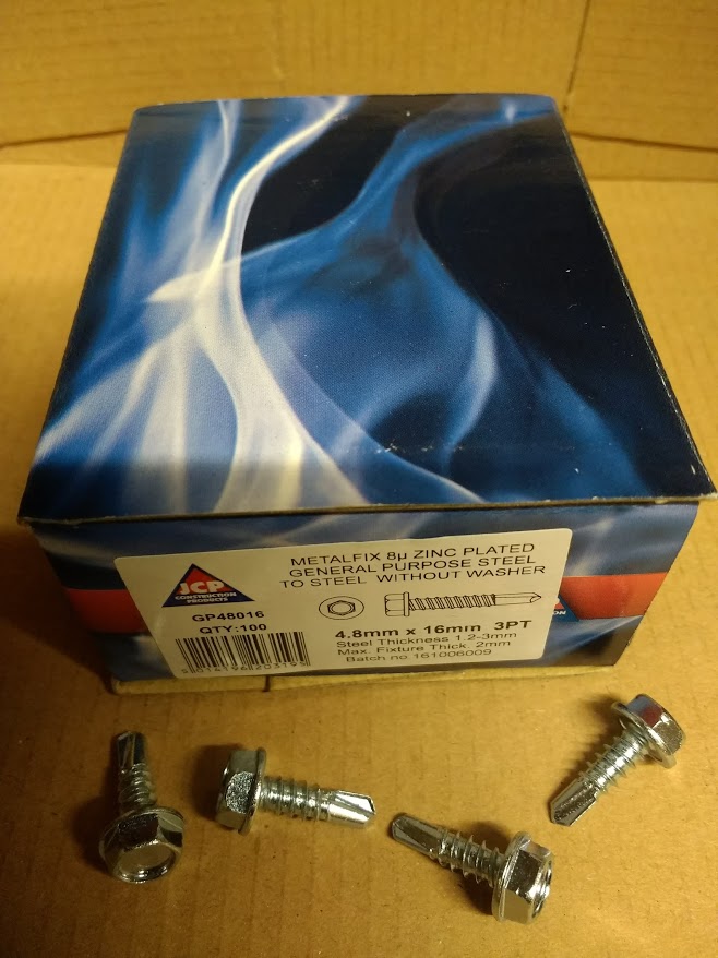 Bi-Metal Metalfix Self Driiling Screw 4.8 x 16mm 3pt without washer 100 - Image 2