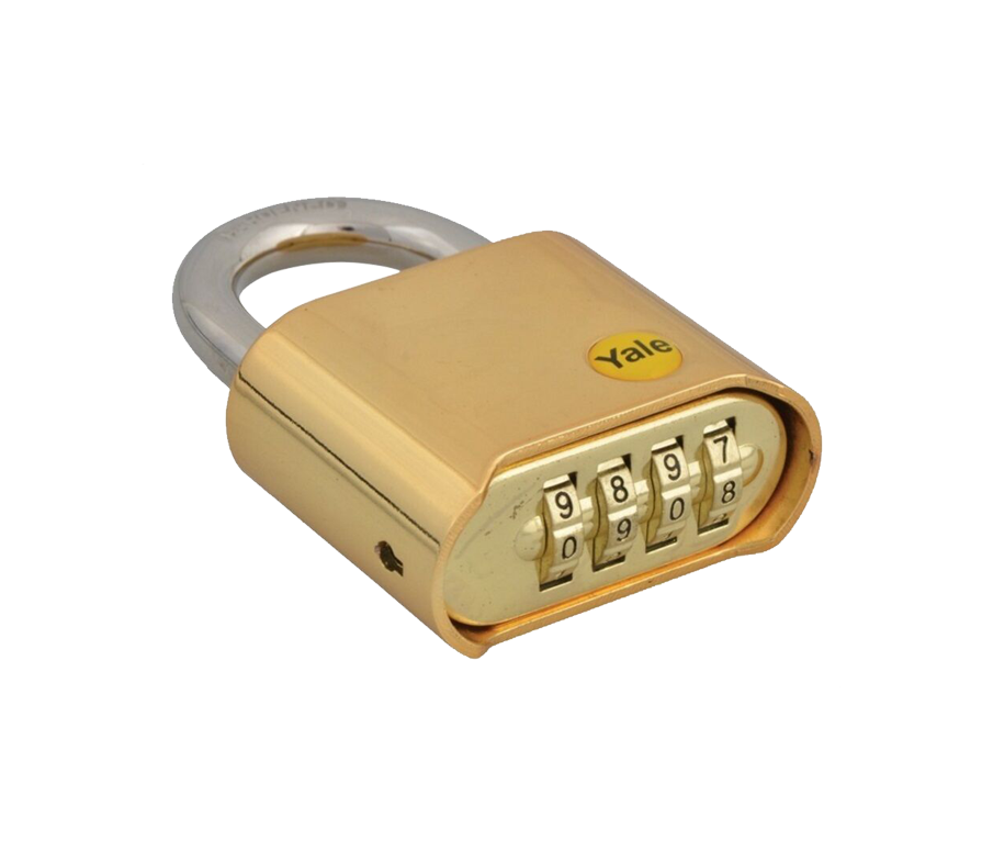 Yale 50mm Combination Brass Padlock