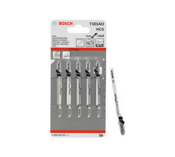 Bosch T101A JigSaw Blades (5pcs)